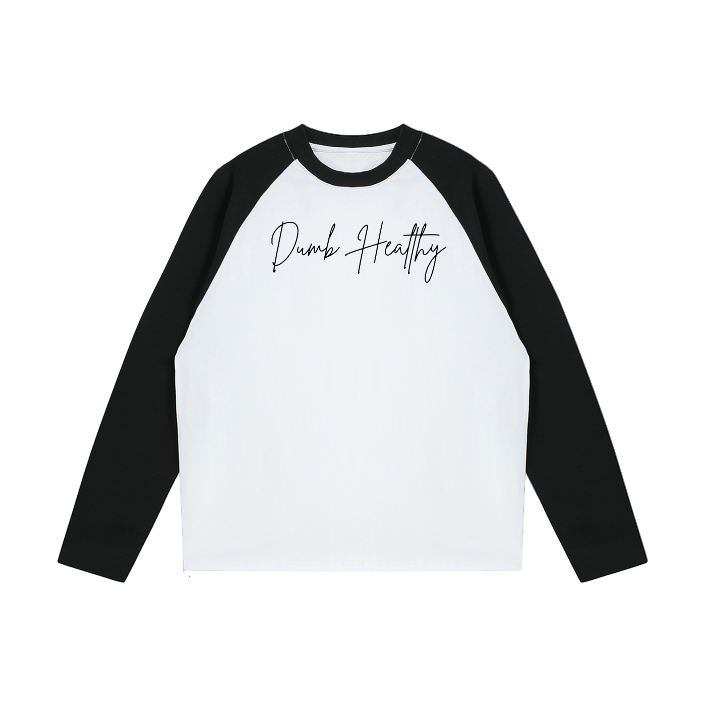 Dumb Healthy Raglan Long-Sleeve T-Shirt