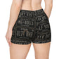 Vintage License Plate Pattern Women's Shorts — Retro Roadtrip AOP