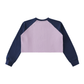 DH WEBER Raw-Hem Color-Block Raglan Crop Sweatshirt