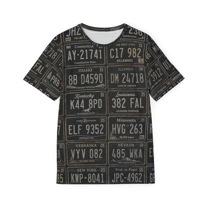 Vintage License Plate All-Over Print Men's Sports Jersey