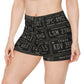 Vintage License Plate Pattern Women's Shorts — Retro Roadtrip AOP