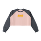 DH WEBER Raw-Hem Color-Block Raglan Crop Sweatshirt