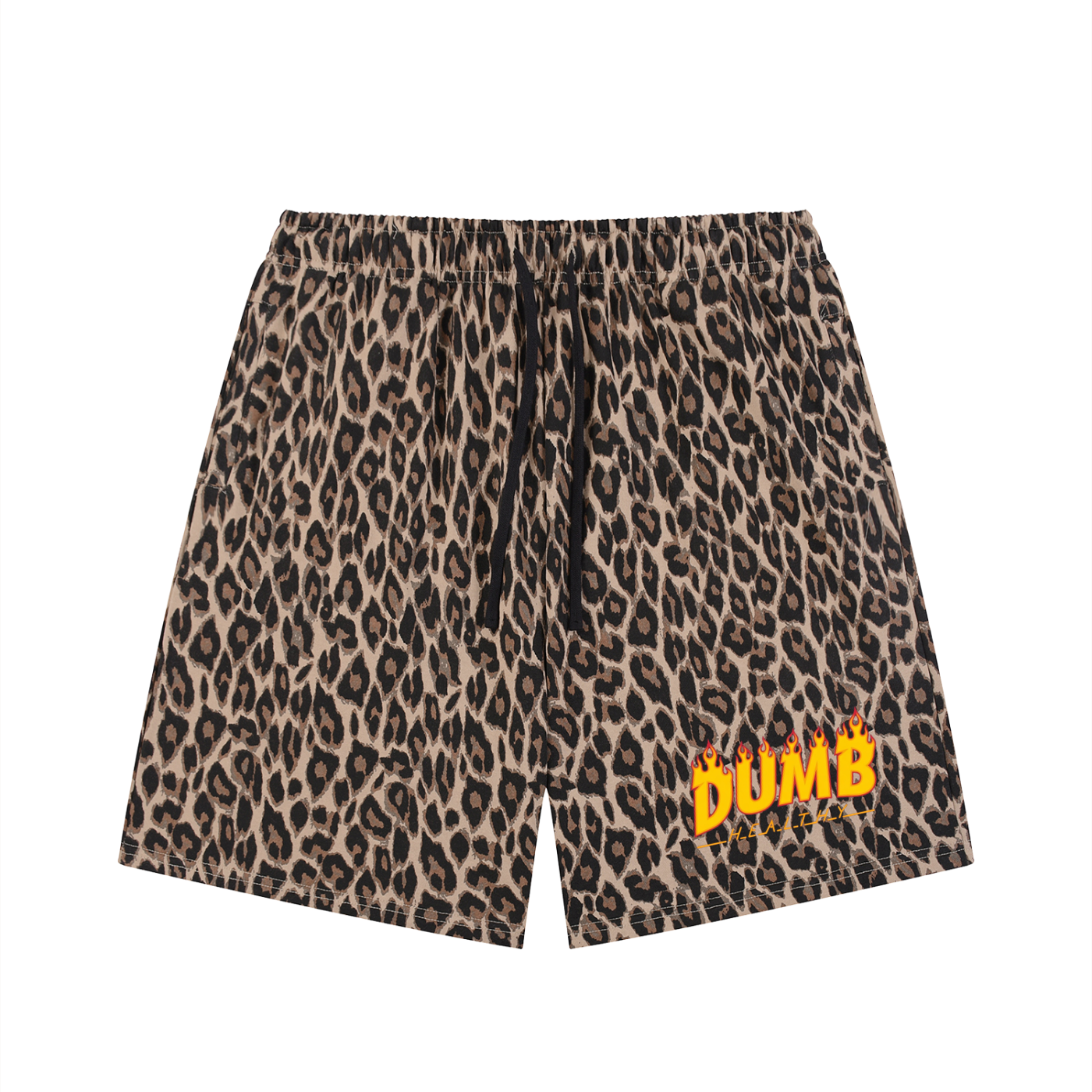 Unisex Heavyweight Leopard Drawstring Shorts DH weber