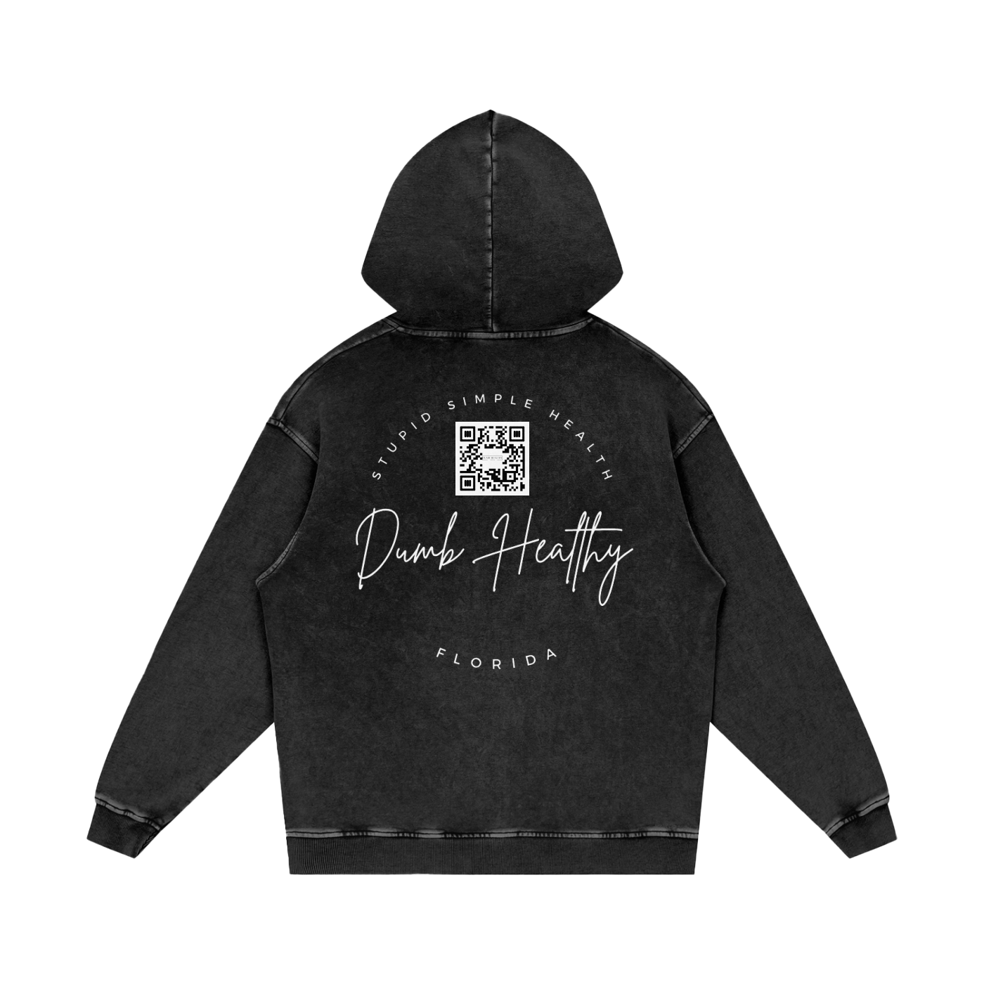 Snow Washed Loose Cotton Hoodie