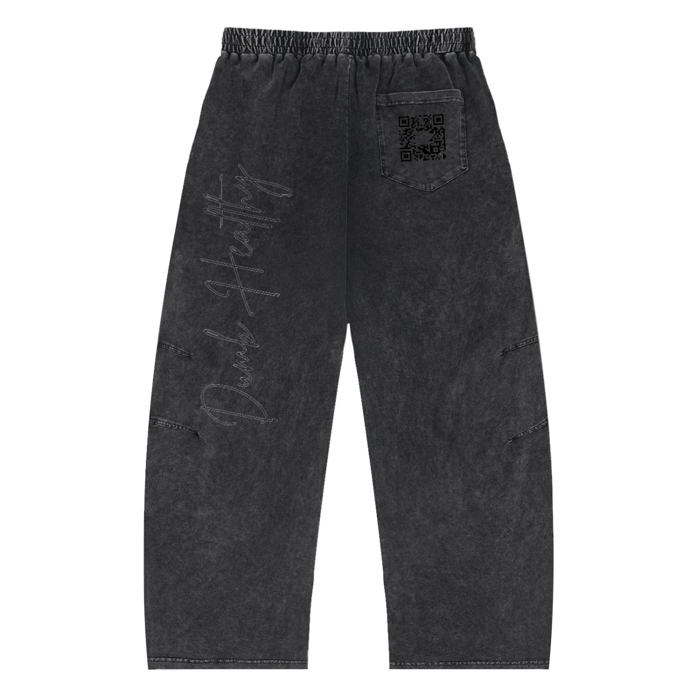 Snow Wash Drawstring Cotton Pants