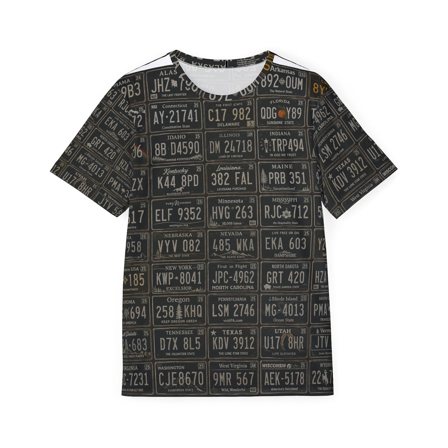 Vintage License Plate All-Over Print Jersey