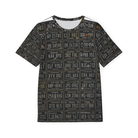 Vintage License Plate All-Over Print Jersey