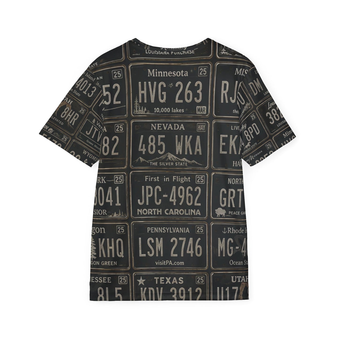 Vintage License Plate All-Over Print Men's Sports Jersey