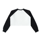 DH WEBER Raw-Hem Color-Block Raglan Crop Sweatshirt