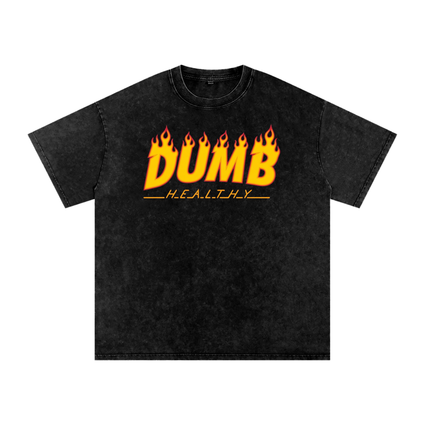 dumb healthy weber shirt Snow Washed Oversized Cotton T-Shirt