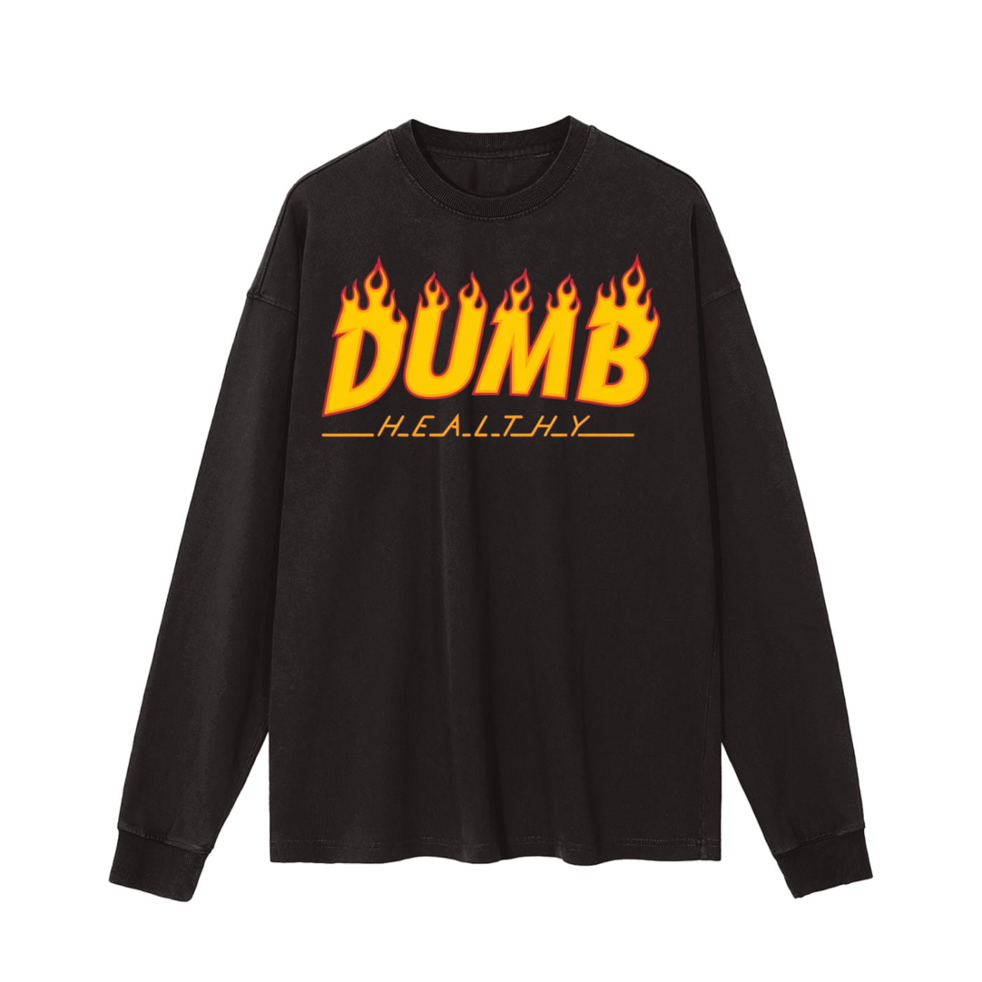 Vintage Washed Long Sleeve T-Shirt Dumb Healthy weber colab