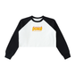 DH WEBER Raw-Hem Color-Block Raglan Crop Sweatshirt