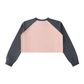 DH WEBER Raw-Hem Color-Block Raglan Crop Sweatshirt