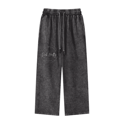 Snow Washed Straight Leg Pants