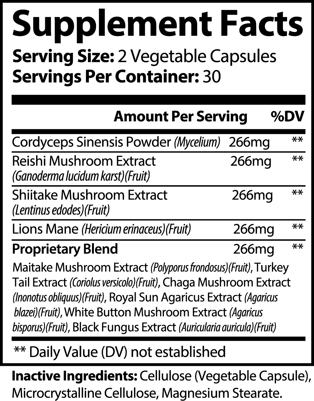 10 X  Mushroom Complex